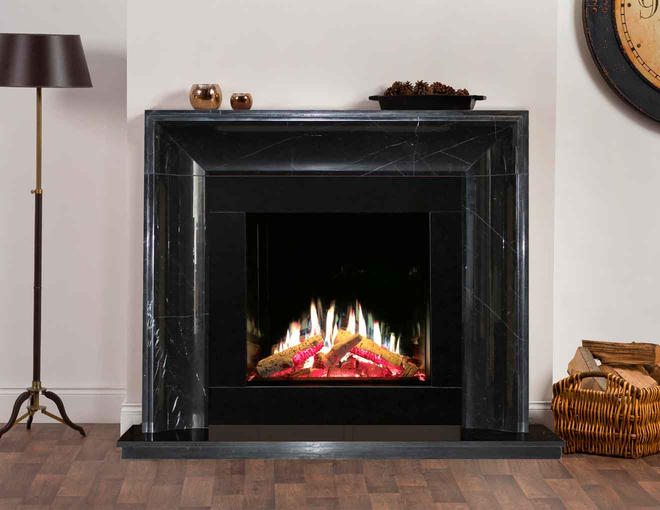 Bergamo Surround Pictured With Luminosa 62 Electric Fire